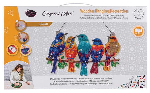 Crystal Art - Deco Kit: Hanging Song Birds - Limolin 