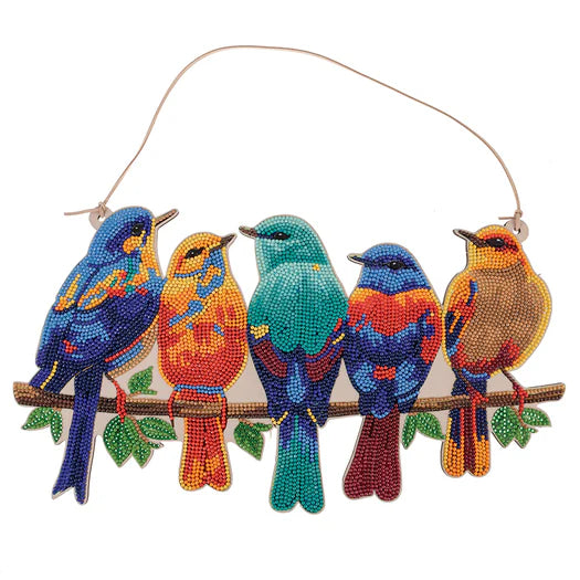 Crystal Art - Deco Kit: Hanging Song Birds - Limolin 