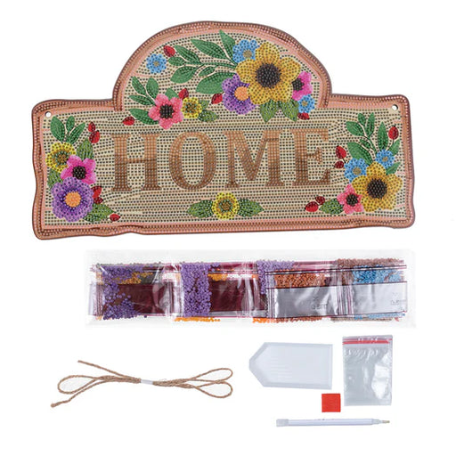 Crystal Art - Deco Kit: Home Sign - Limolin 