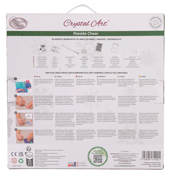 Crystal Art - Mounted Kit (Med): Fireside Cheer - Limolin 