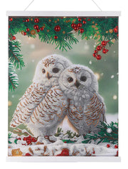 Crystal Art - Scroll Kit: Snowy Owls Sanctuary - Limolin 
