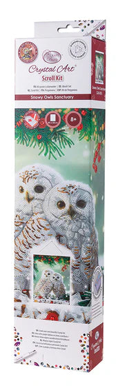 Crystal Art - Scroll Kit: Snowy Owls Sanctuary - Limolin 