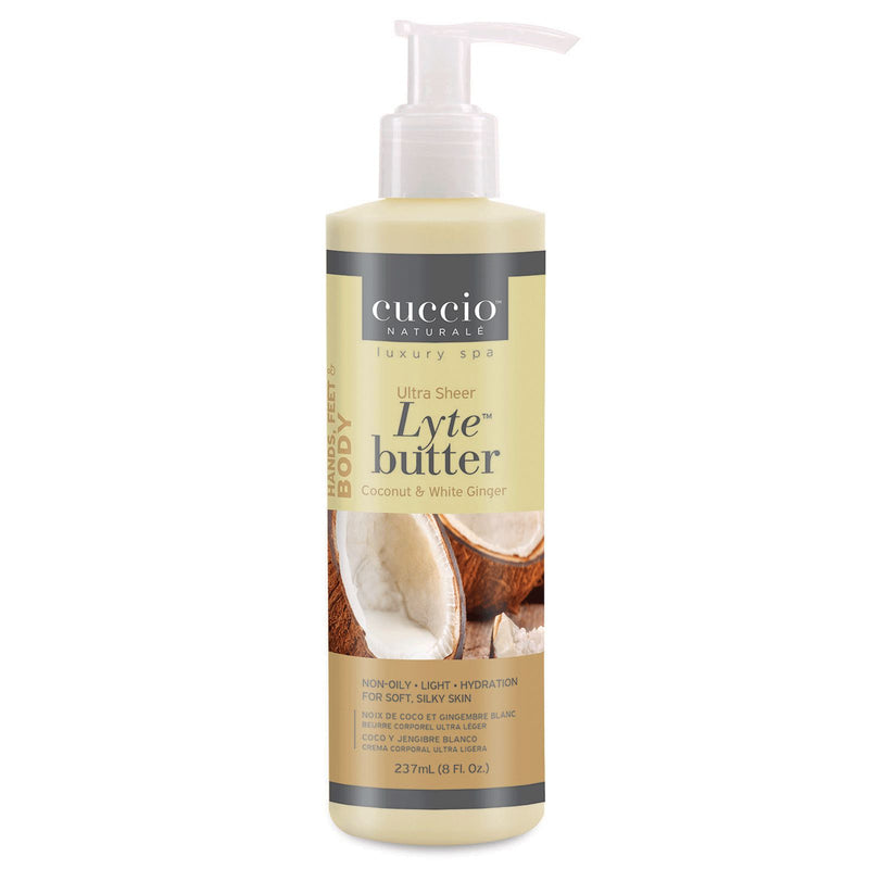 Cuccio - Lyte Ultra Sheer Coconut & White Ginger 8 Oz - Limolin 