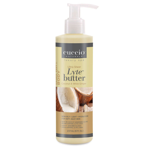 Cuccio - Lyte Ultra Sheer Coconut & White Ginger 8 Oz - Limolin 