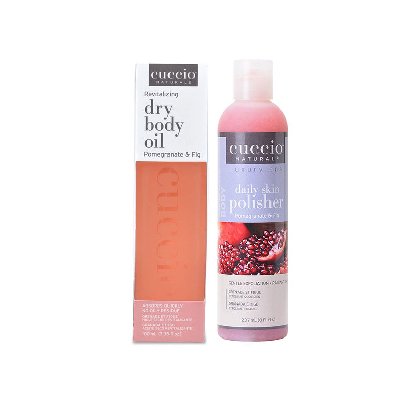 Cuccio - Polisher Pomegranate 8Oz + Dry Body Oil 100Ml - Limolin 