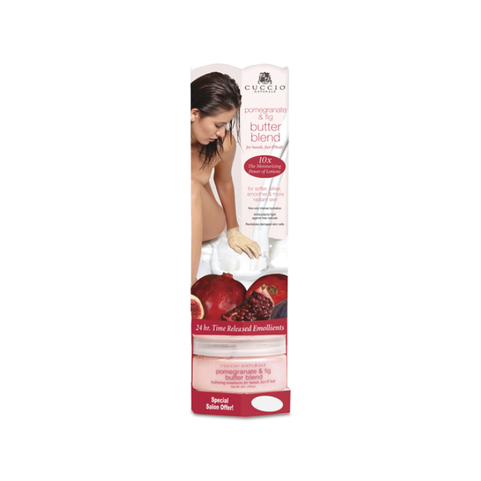 Cuccio - Présentoir Pomme-Grenade & Figues Bue/Pomegranate & Fig Display (6 X 8Oz) - Limolin 