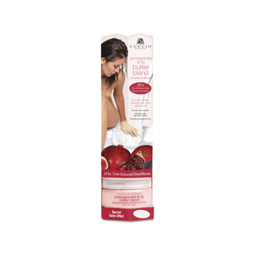 Cuccio - Présentoir Pomme-Grenade & Figues Bue/Pomegranate & Fig Display (6 X 8Oz) - Limolin 