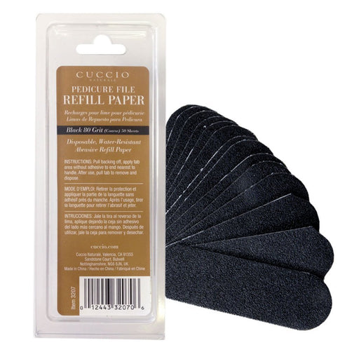 Cuccio - Refill 50 Pack Black 80 grit Pedicure File - Limolin 
