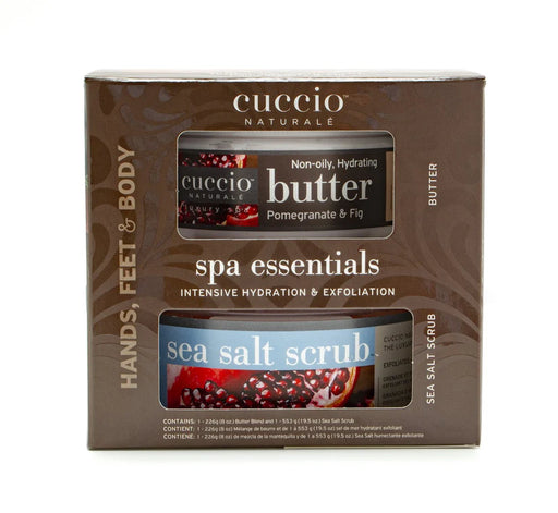 Cuccio - Spa Butter Essentials Kit Pomegranat & Fig 19.5oz butter & 19.5oz scrub - Limolin 