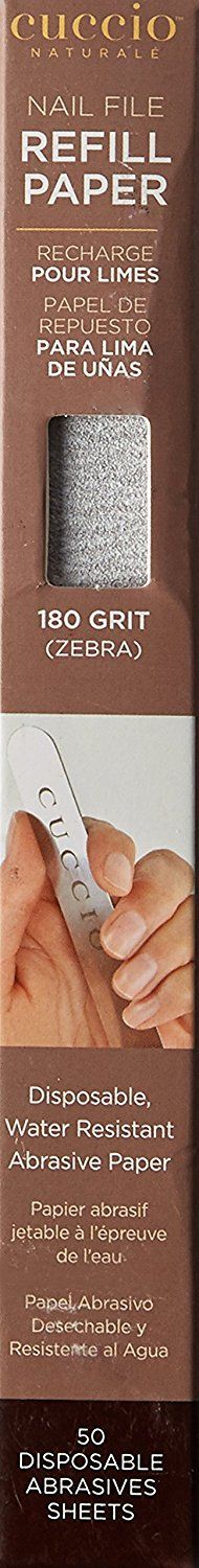 Cuccio - Zebra 180 grit Stainless Steel Nail File Refill 50 Units - Limolin 