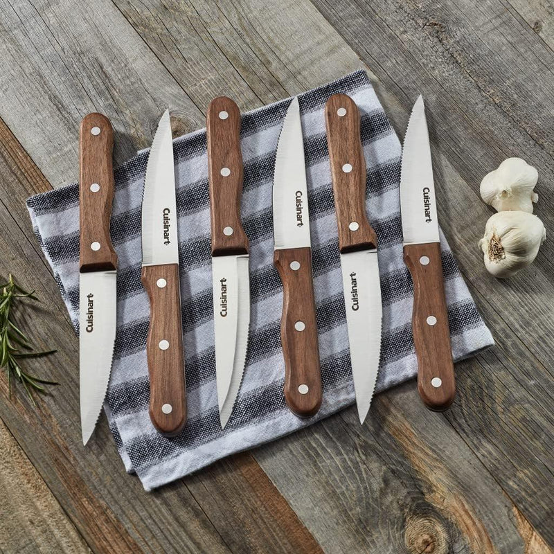 Cuisinart - Triple Rivet Walnut Steak Knife Set (6pc) - Limolin 