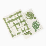 Cuisipro - All Purpose Eco-Cloth, SM 20x17cm Green Stripe/Artichoke 2pk - Limolin 