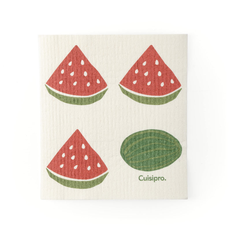 Cuisipro - All Purpose Eco-Cloth, SM 20x17cm Grn Triangle/Watermelon 2pk - Limolin 