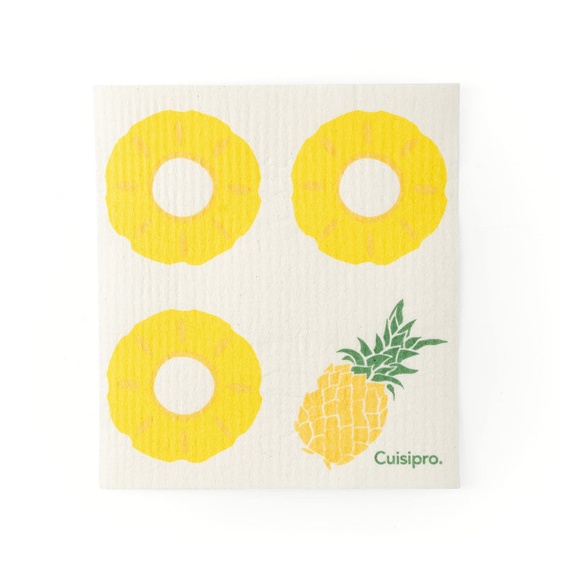 Cuisipro - All Purpose Eco-Cloth, SM 20x17cm Yellow ZigZag/Pineapple 2pk - Limolin 