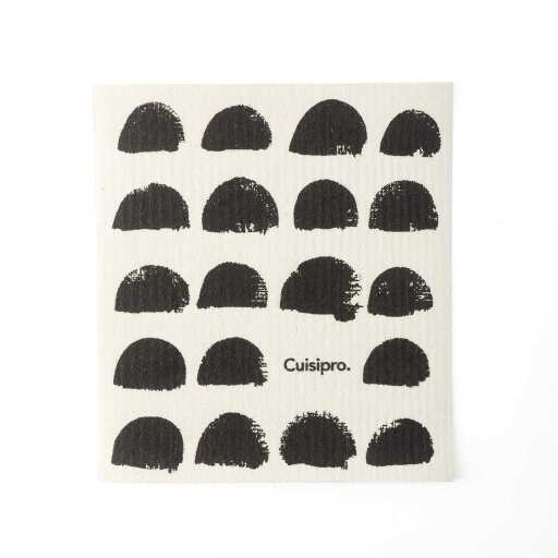 Cuisipro - All Purpose Eco-Cloth, SM 20x17x0.2cm/7.87x6.7" Black Dots - Limolin 