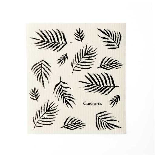 Cuisipro - All Purpose Eco-Cloth, SM 20x17x0.2cm/7.87x6.7" Black Palms - Limolin 