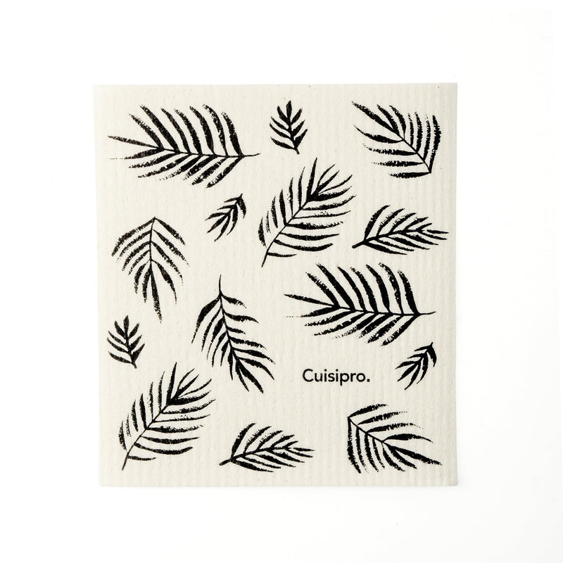 Cuisipro - All Purpose Eco-Cloth, SM 20x17x0.2cm/7.87x6.7" Black Palms - Limolin 