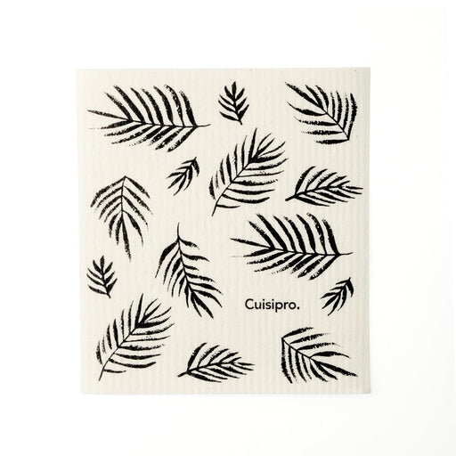 Cuisipro - All Purpose Eco-Cloth, SM 20x17x0.2cm/7.87x6.7" Black Palms - Limolin 