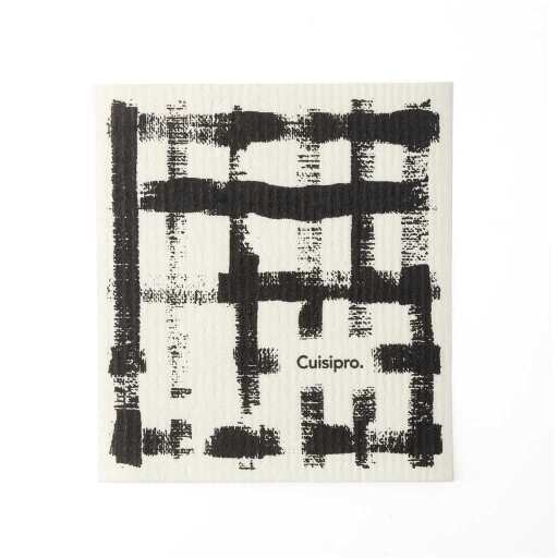 Cuisipro - All Purpose Eco-Cloth, SM 20x17x0.2cm/7.87x6.7" Black Stripe - Limolin 