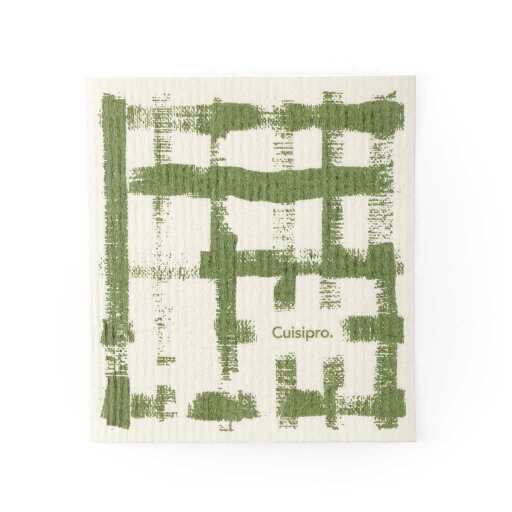 Cuisipro - All Purpose Eco-Cloth, SM 20x17x0.2cm/7.87x6.7" Green Stripe - Limolin 