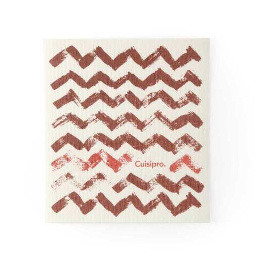 Cuisipro - All Purpose Eco-Cloth, SM 20x17x0.2cm/7.87x6.7" Red ZigZag - Limolin 