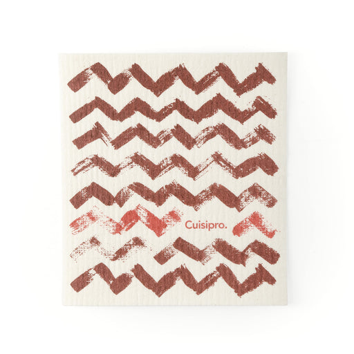 Cuisipro - All Purpose Eco-Cloth, SM 20x17x0.2cm/7.87x6.7" Red ZigZag - Limolin 