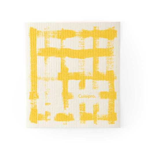 Cuisipro - All Purpose Eco-Cloth, SM 20x17x0.2cm/7.87x6.7" Yellow Stripe - Limolin 