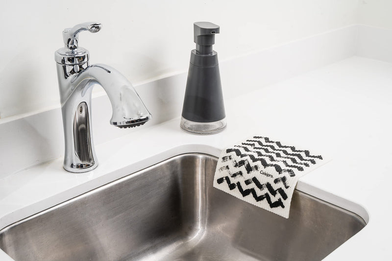 Cuisipro - All Purpose Eco-Cloth, SM 20x17x0.2cm/7.87x6.7" Yellow Stripe - Limolin 