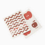 Cuisipro - All Purpose Eco-Cloth, SM 20x17x0.2cm Red ZigZag/Apple 2pk - Limolin 