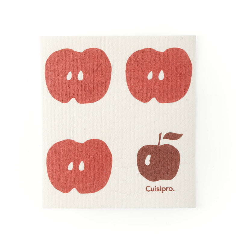 Cuisipro - All Purpose Eco-Cloth, SM 20x17x0.2cm Red ZigZag/Apple 2pk - Limolin 