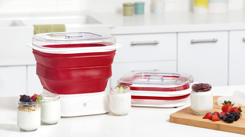 Cuisipro - Collapsible Yogurt Maker 9.7x11x6"/24.8x28.7x16cm Red (ETL) - Limolin 