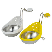 Cuisipro - Egg Poacher SS 2pc 3.8x5.5x2.7"/10x14x7cm Yellow/White - Limolin 