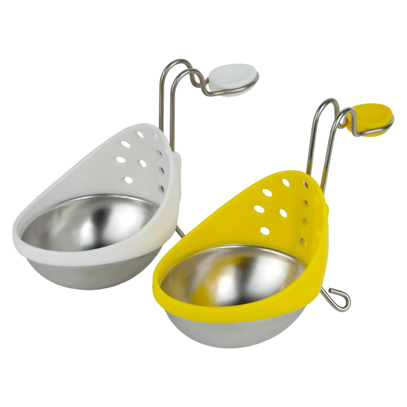 Cuisipro - Egg Poacher SS 2pc 3.8x5.5x2.7"/10x14x7cm Yellow/White - Limolin 