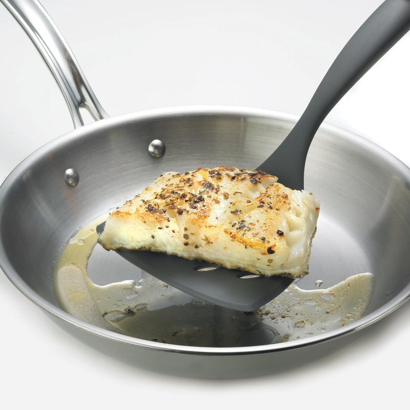 Cuisipro - Fiberglass Wide Turner Perforated 11.25"/28.6cm Black - Limolin 