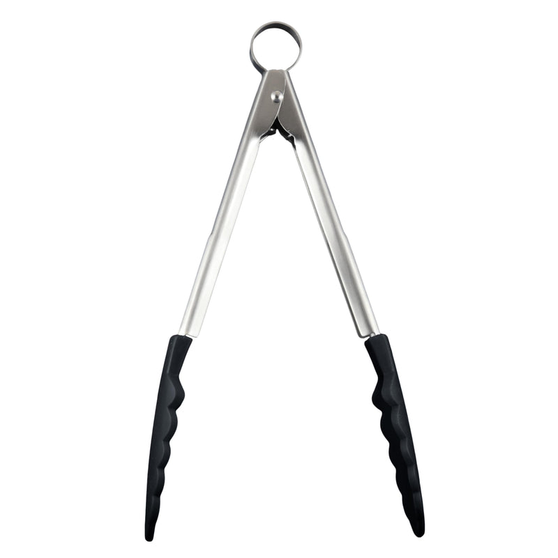 Cuisipro - Locking Tongs Silicone Black | 9.5 in / 24 cm
