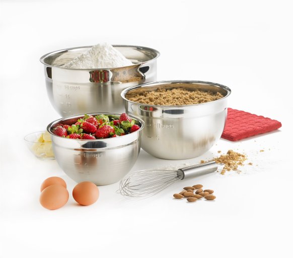 Cuisipro - Mixing Bowl Set 3pc/Set 1,5, 3, 5qt/1.4, 2.8, 4.7L SS - Limolin 