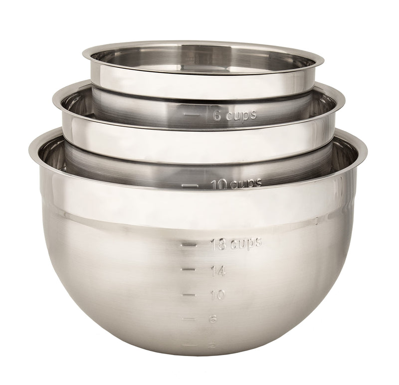 Cuisipro - Mixing Bowl Set 3pc/Set 1,5, 3, 5qt/1.4, 2.8, 4.7L SS - Limolin 