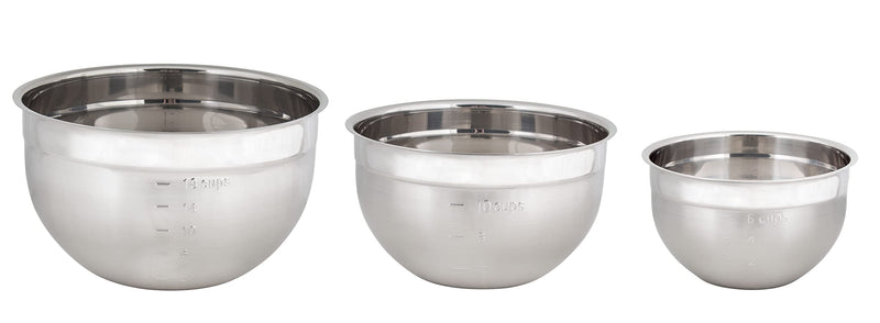 Cuisipro - Mixing Bowl Set 3pc/Set 1,5, 3, 5qt/1.4, 2.8, 4.7L SS - Limolin 