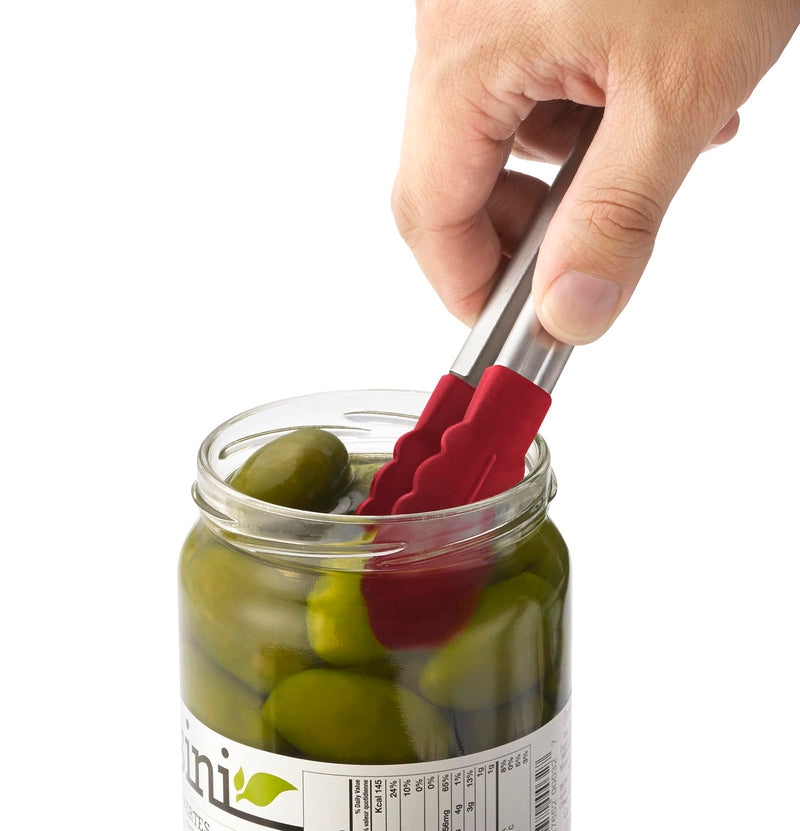 Cuisipro - PICCOLO Mini Tongs 7"/18cm Silicone Red - Limolin 