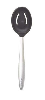 Cuisipro - Piccolo Slotted Spoon Silicone Black | 8 in / 20 cm