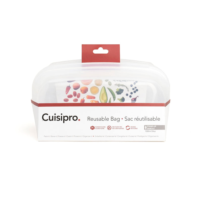 Cuisipro - Reusable Bags Stand Up 1000ml Clear - Limolin 