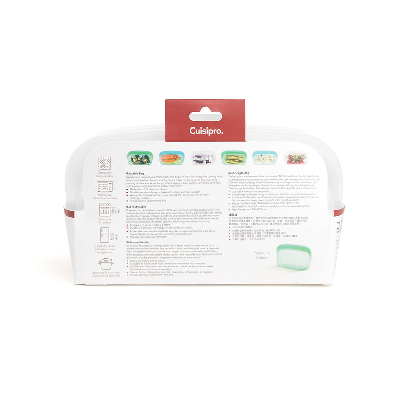 Cuisipro - Reusable Bags Stand Up 1000ml Clear - Limolin 