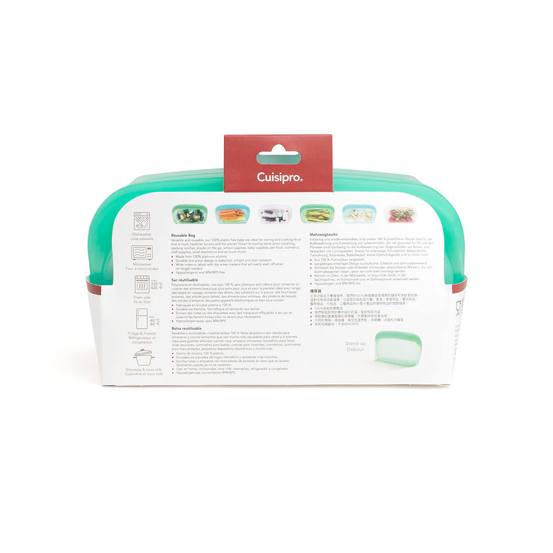 Cuisipro - Reusable Bags Stand Up 1000ml Green - Limolin 