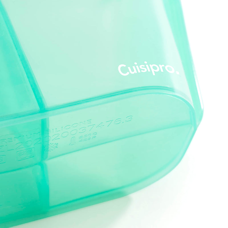 Cuisipro - Reusable Bags w/Divider Stand Up 1300ml Green - Limolin 