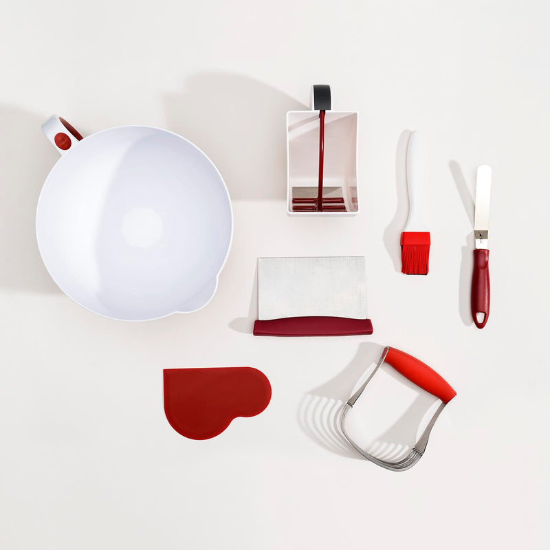 Cuisipro - Silicone Basting Brush 8"/20cm White/Red - Limolin 