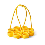 Cuisipro - Silicone Egg Rack, Yellow 6.25x6.25x0.75"/16x16x2cm - Limolin 