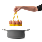 Cuisipro - Silicone Egg Rack, Yellow 6.25x6.25x0.75"/16x16x2cm - Limolin 