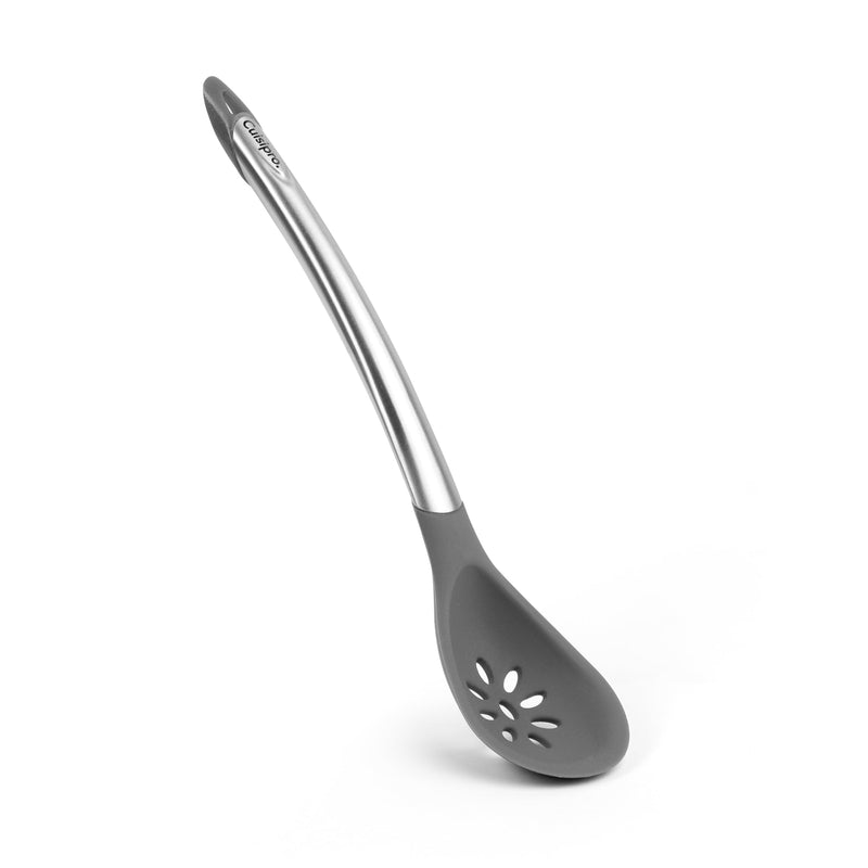 Cuisipro - Silicone Slotted Spoon 12"/30.5cm Grey (LFGB Silicone) - Limolin 