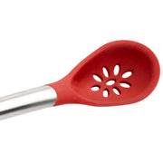 Cuisipro - Silicone Slotted Spoon 12"/30.5cm Red (LFGB Silicone) - Limolin 