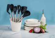 Cuisipro - Silicone Spaghetti Server 12.25"/31cm Black (LFGB Silicone) - Limolin 